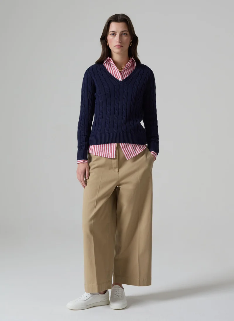 Ovs Wide-leg trousers with pulls
