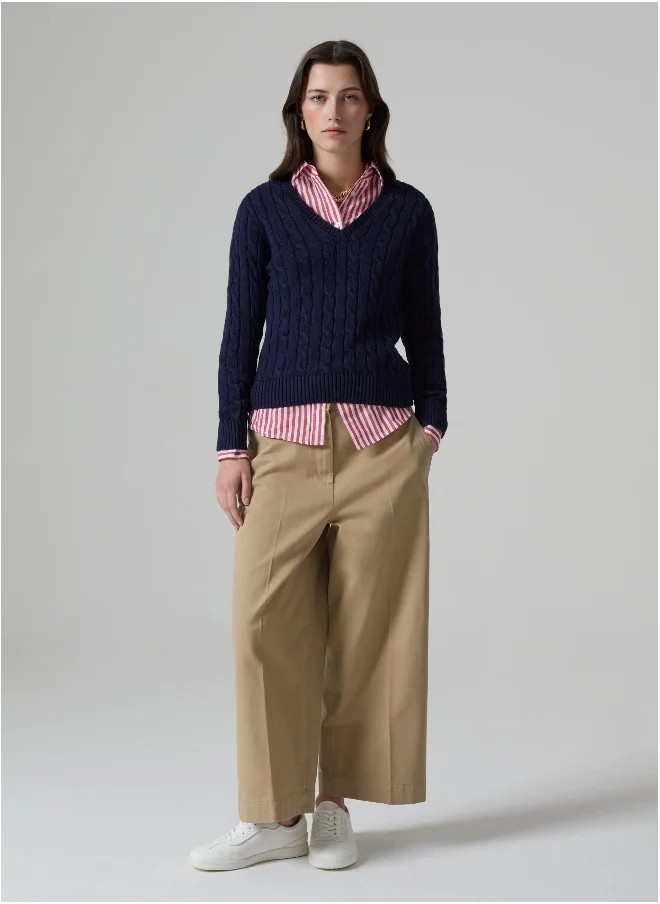 او في اس Wide-leg trousers with pulls