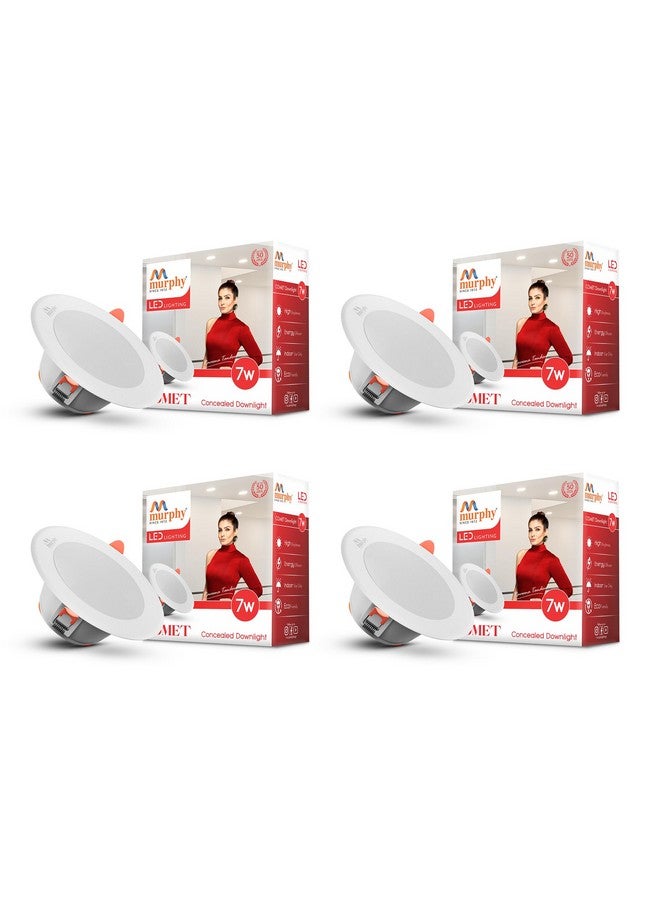 Murphy Polycarbonate 7W Led Panel Conceal Down Light (Warm White, Yellow) - Pack Of 4(Others) - Image 1