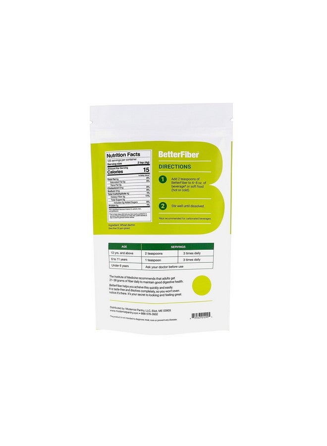 Modernist Pantry BetterFiber - Prebiotic Fiber Supplement [100% Generic Equivalent of Leading Brand] ⊘ Non-GMO Gluten-Free Vegan OU Kosher Certified - 17.6oz/500g (125 Servings) - Image 2