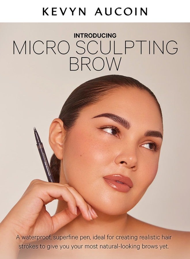 Kevyn Aucoin Micro-Sculpting Brow, Blonde color: A waterproof, superfine multi-tipped pen ideal for creating realistic brow hair strokes. Long wear, precise application, easy use. Make-up artist go to - Image 3