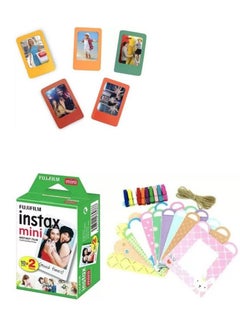 Instax Mini 20 Sheet Pack with Photo Bunting and Magnetic Frames