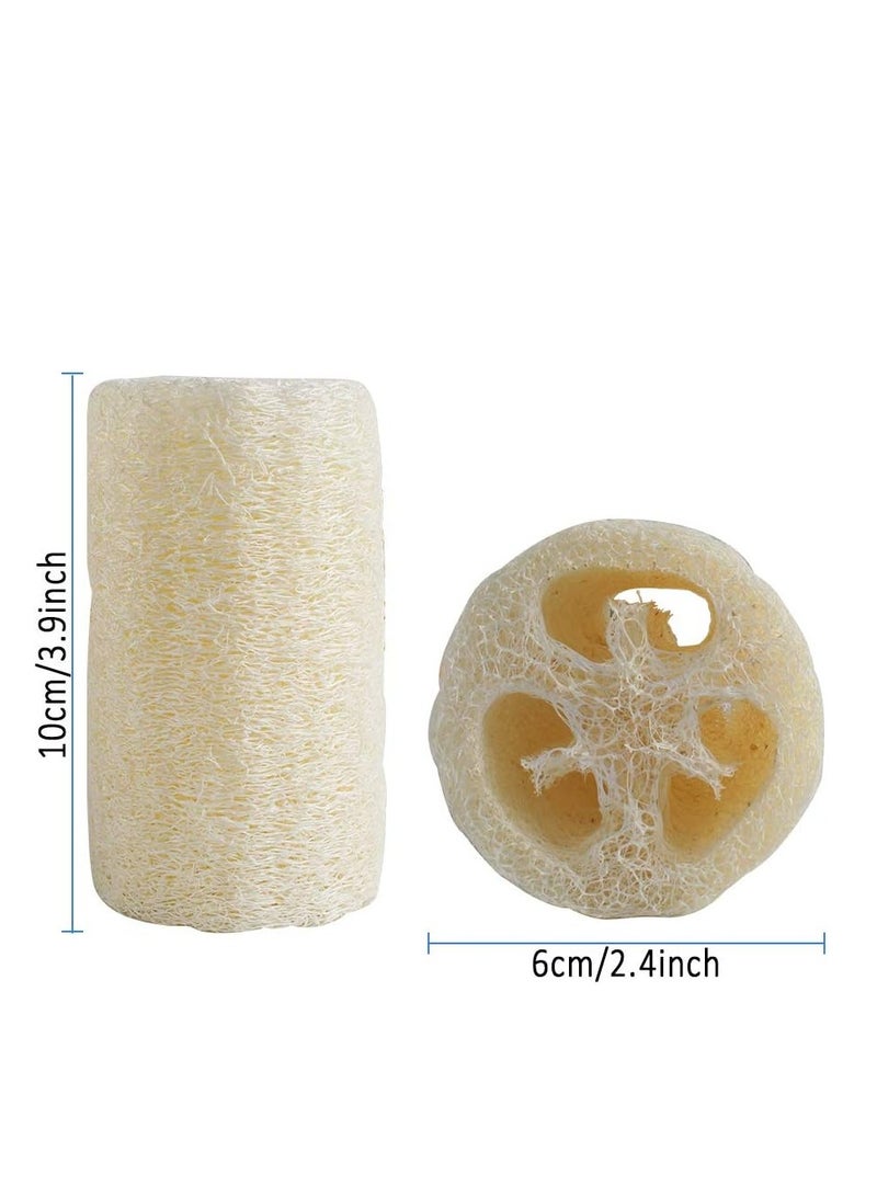 5pcs Organic Loofah Sponge, Natural Loofah exfoliating，Organic Sponge Bath for Shower Scrubbing and Kitchen Cleaning(6 * 10cm)