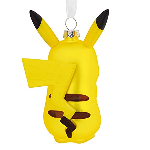 Hallmark Pokémon Pikachu Blown Glass Christmas Ornament, Anime Merch Tree Decoration, Multi Color - Image 2