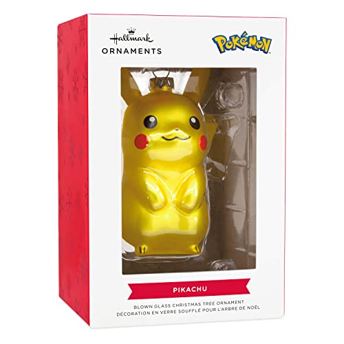Hallmark Pokémon Pikachu Blown Glass Christmas Ornament, Anime Merch Tree Decoration, Multi Color - Image 3