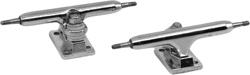 Teak Tuning 34mm Prodigy Gen2 Pro Fingerboard Trucks - Pro Style Base and Hanger with Custom Pivot Tuning and Pro Duro Bubble Bushings - Silver Colorway - Image 1