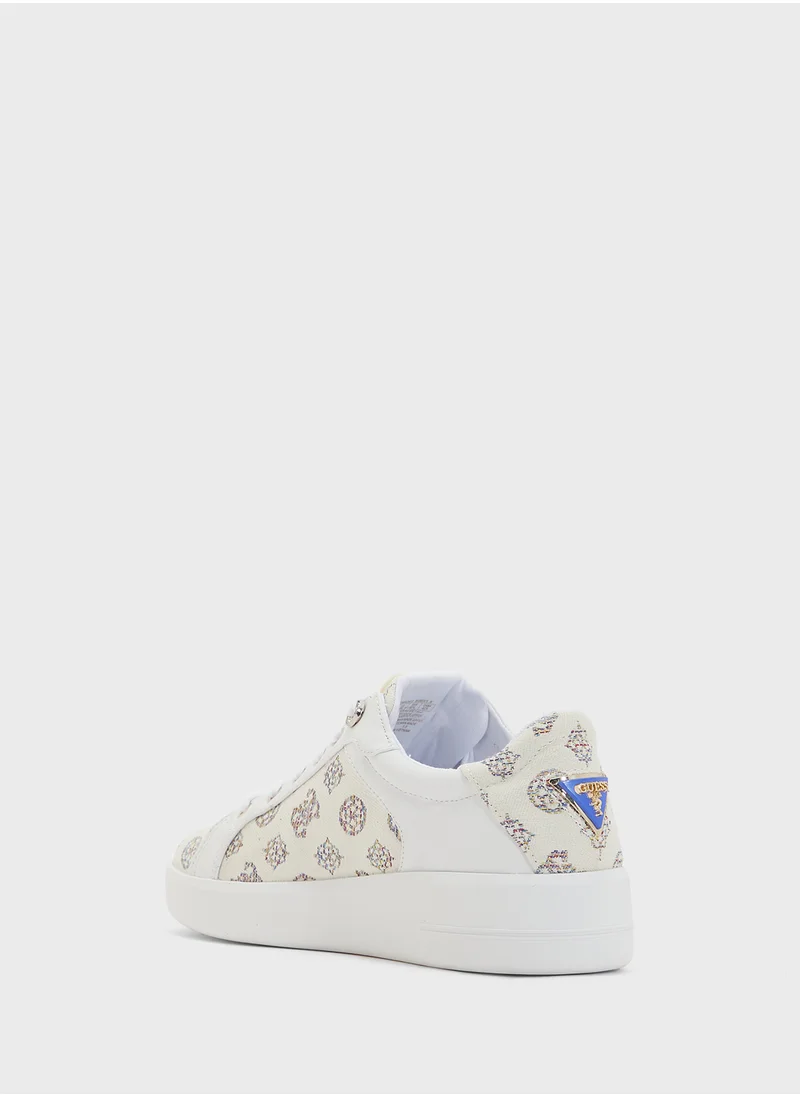 جس Logo Detailed Lace Up Low Top Sneakers