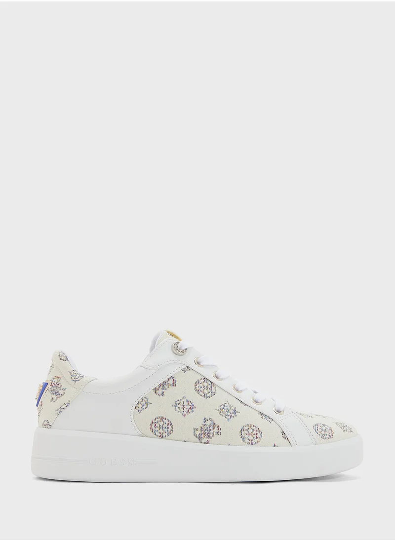 جس Logo Detailed Lace Up Low Top Sneakers