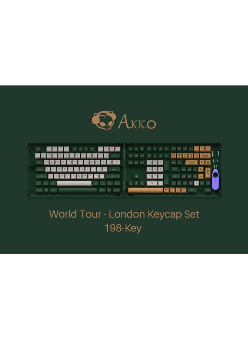AKKO مجموعة مفاتيح AKKO World Tour لندن ASA (198 مفاتيح) - Image 1