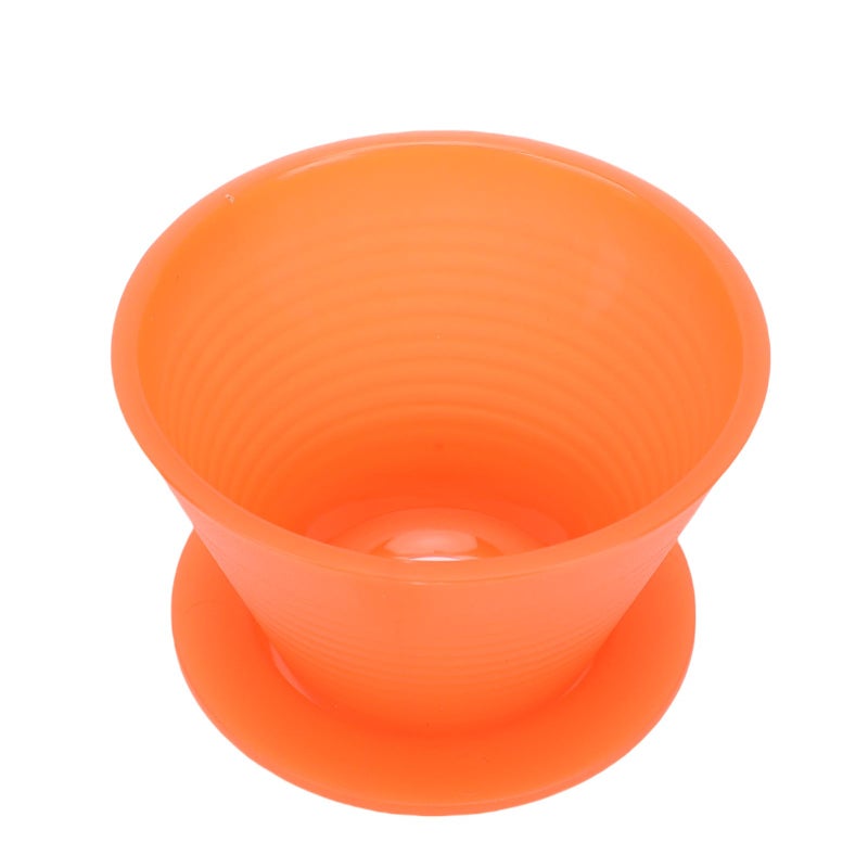 Pour Over Coffee Dripper Food Grade PP Flat Bottom Coffee Brewing Filter for Home Restaurant Orange - Image 5