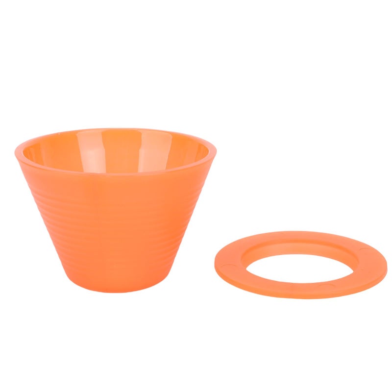 Pour Over Coffee Dripper Food Grade PP Flat Bottom Coffee Brewing Filter for Home Restaurant Orange - Image 2