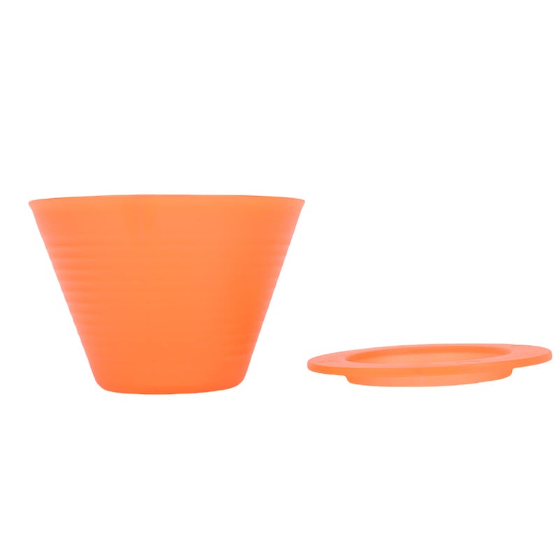 Pour Over Coffee Dripper Food Grade PP Flat Bottom Coffee Brewing Filter for Home Restaurant Orange - Image 1