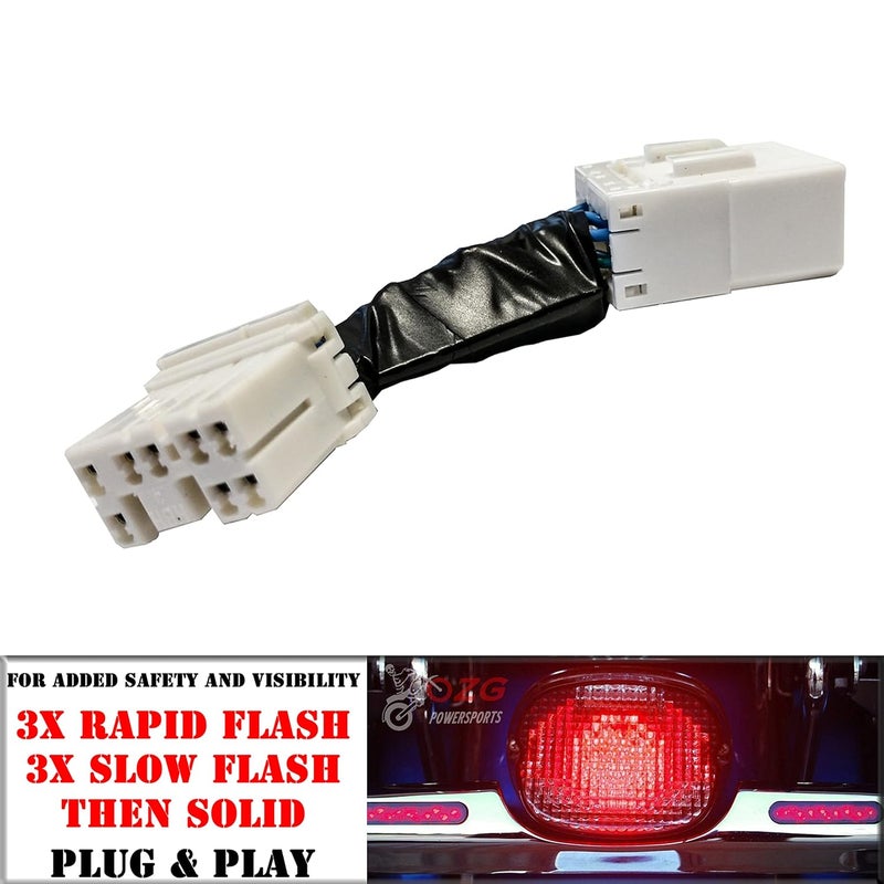 OZ-USA Brake Strobe Flasher Module for Harley Motorcycles - Rear Alert Safety Stop Tail Light - Image 2