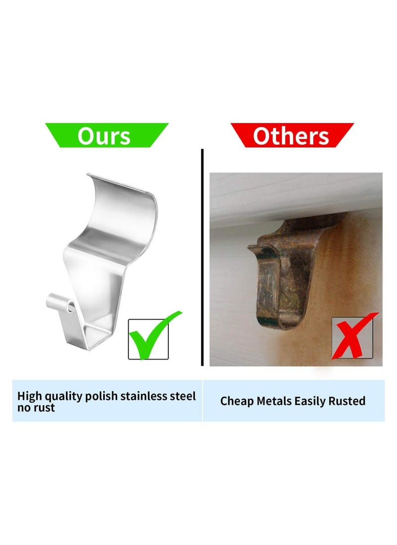 KASTWAVE Hooks 10 Pack Stainless Steel Low Profile Heavy Duty Vinyl Siding Clips - Image 3