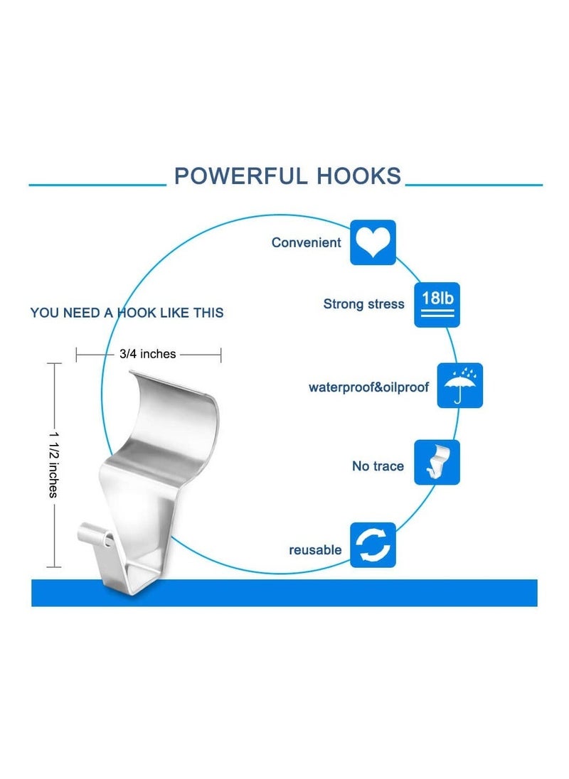 KASTWAVE Hooks 10 Pack Stainless Steel Low Profile Heavy Duty Vinyl Siding Clips - Image 2