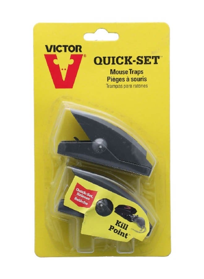 فيكتور فخ فأر قوي مكون من قطعتين، يُعدّ ويُطلق بسرعة، باللون الأسود 12.5 x 21.3 x 5.1 سم 58119 - Image 1