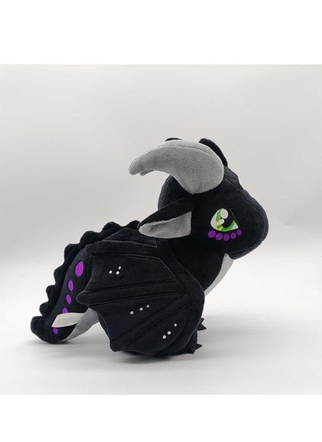 Generic - Wings of Fire Dragon Plush Toy Rainwing Dragon Stuffed Animals Pterosaur Plush Flying Dragon Pillow Plushies Gifts for Fans Kids Boys Girls (Nightwing) - Image 1