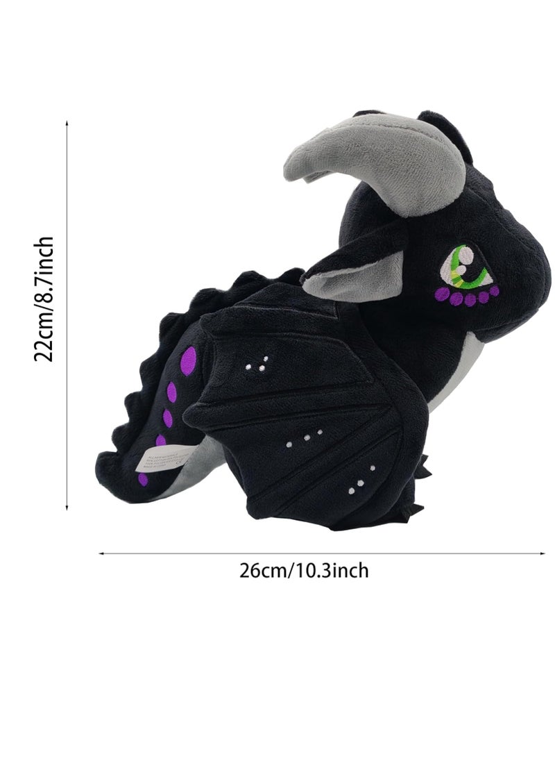 Generic - Wings of Fire Dragon Plush Toy Rainwing Dragon Stuffed Animals Pterosaur Plush Flying Dragon Pillow Plushies Gifts for Fans Kids Boys Girls (Nightwing) - Image 1