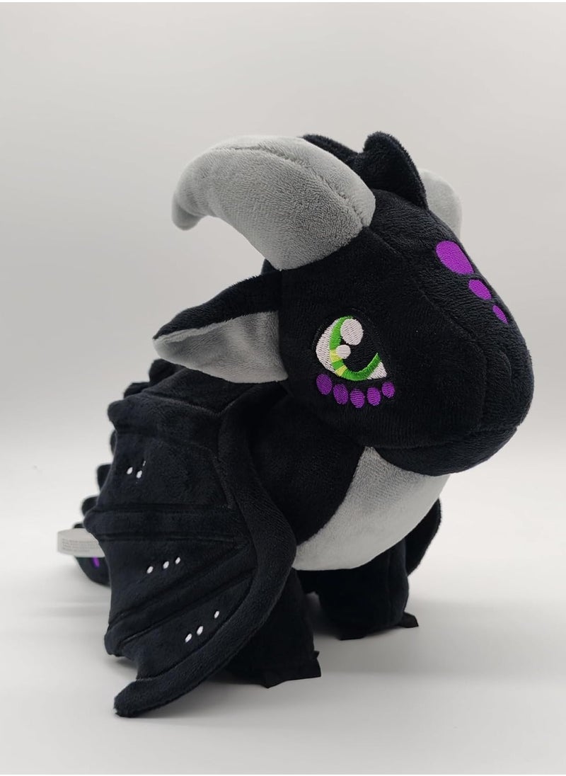 Generic - Wings of Fire Dragon Plush Toy Rainwing Dragon Stuffed Animals Pterosaur Plush Flying Dragon Pillow Plushies Gifts for Fans Kids Boys Girls (Nightwing) - Image 1