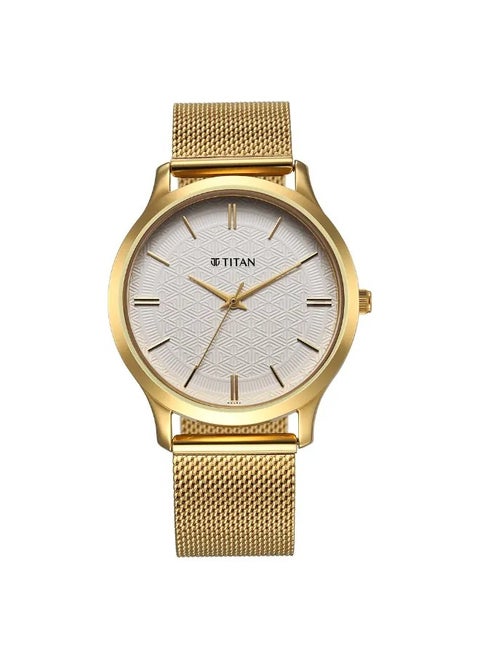 Men's Analog Round Shape Stainless Steel Wrist Watch - 1825YM11 - 47.3 Mm