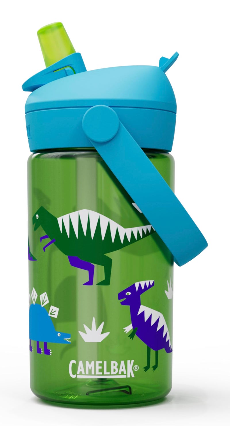 CamelBak Thrive Flip Straw Kids Water Bottle with Bite Valve Tritan Renew Hip Dinos 14oz - Image 2
