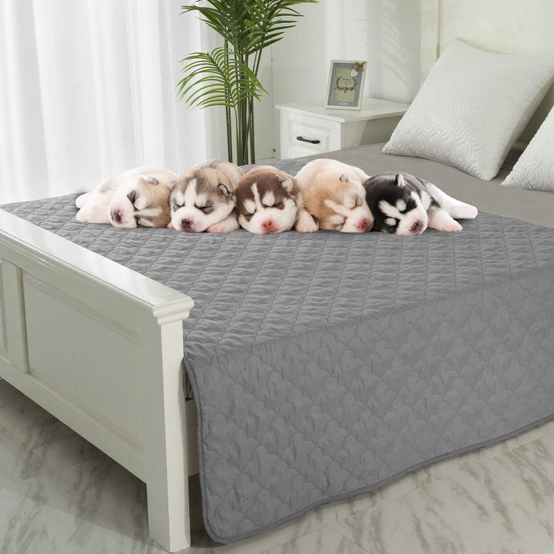 CHHKON Dog Blankets for Couch Protection Waterproof Dog Bed Covers Pet Blanket Furniture Protector GreyDark Grey 68x82