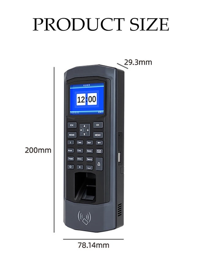 DUNISO Attendance Machine with Card, Fingerprint, Passwords, Multifunctional Attendance Device Lock, Access Control For Office Tamper Proof Door Entry - Image 2