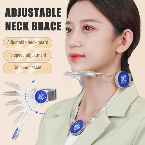 Snevad Neck Brace Stretcher Neck Collar With 360° Adjustable Soft Support Orthotics For Forward Head Posture Correction Hump Corrector Brace For Neck Pain And Support For Home Office Worker Student - Image 3