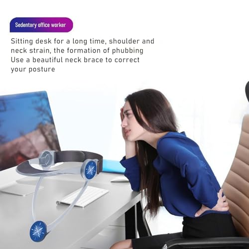 Snevad Neck Brace Stretcher Neck Collar With 360° Adjustable Soft Support Orthotics For Forward Head Posture Correction Hump Corrector Brace For Neck Pain And Support For Home Office Worker Student - Image 2