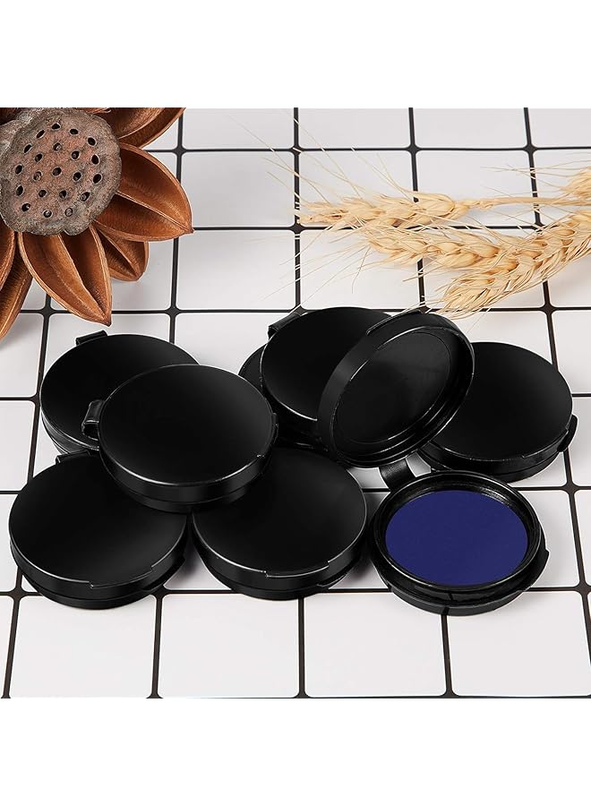erorex 6 Pcs Fingerprint Ink Pads Professional Finger Printing Ink Pad For Office School Bank Thumbprint Ink Pad Quick Drying Erasable Ink Pad With Clear Impressions Round Blue - Image 3