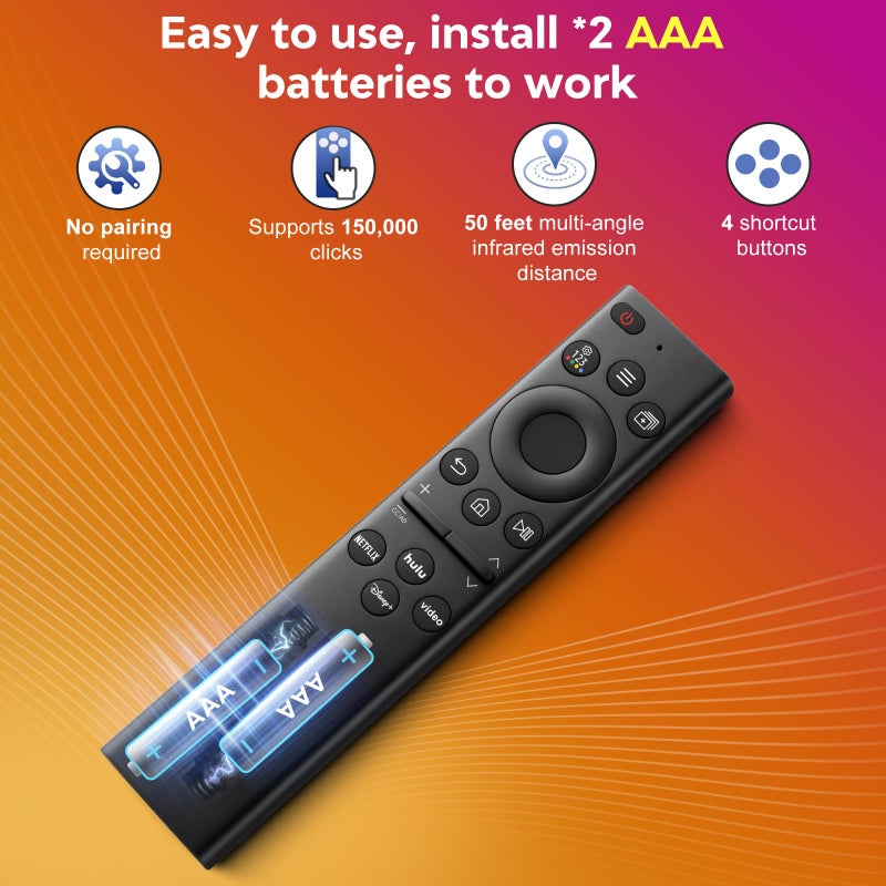 OMAIC Replacement-for-Samsung-Smart-TV Remote-Control-Universal Compatible with Samsung Frame Curved QLED Crystal UHD TVs - Image 4