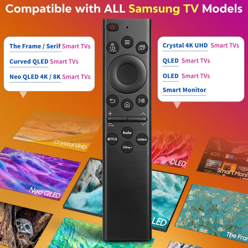 OMAIC Replacement-for-Samsung-Smart-TV Remote-Control-Universal Compatible with Samsung Frame Curved QLED Crystal UHD TVs - Image 2