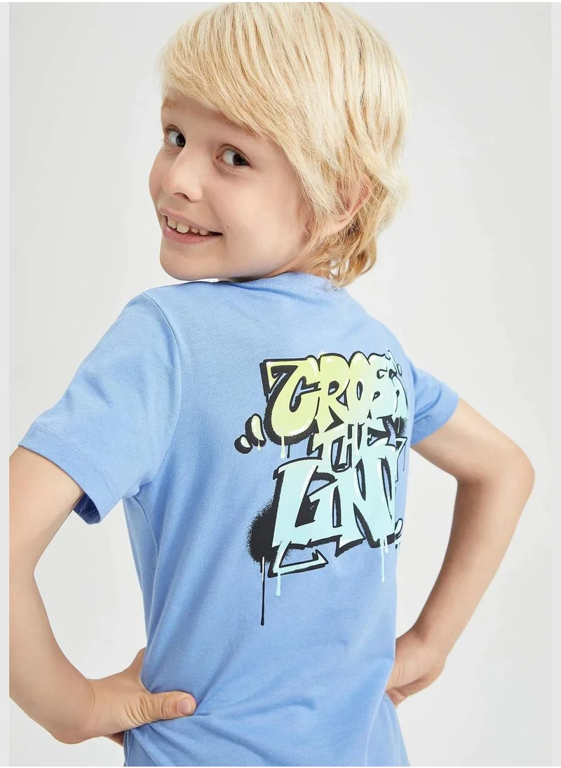 ديفاكتو Boy Regular Fit Crew Neck Short Sleeve T-Shirt