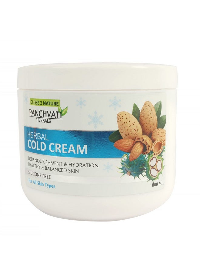Panchvati Herbals Cold Cream Deep Nourishment Healthy & Balanced Skin Winter Cream For Moisturing Cold Cream 800 Ml  - Image 1