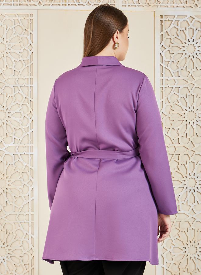 Styli Pleated Wrap Dress - Image 4