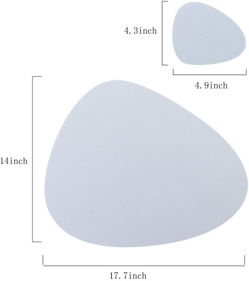 Miracle Miracle Silicone Table Placemats Coasters Heat Resistant NonSlip Dinner Round Placemat Grey - Image 2