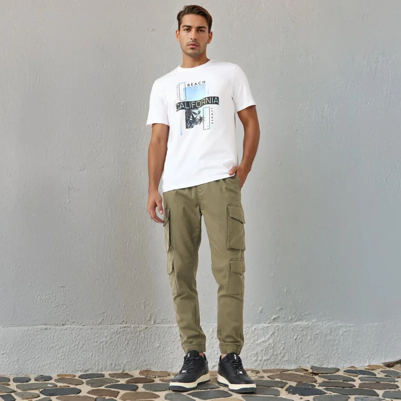 سبلاش فيڤ تيشيرت بياقة دائرية بطبعة كاليفورنيا