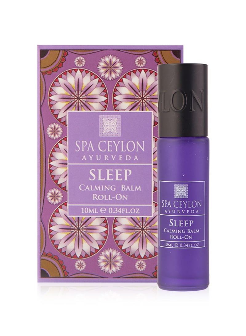 spa ceylon Sleep Calming Balm Roll On | Natural Sleep Aid with Soothing Scent | Quick-Acting Bedtime Relief | Travel-Friendly | 10ml - Image 2