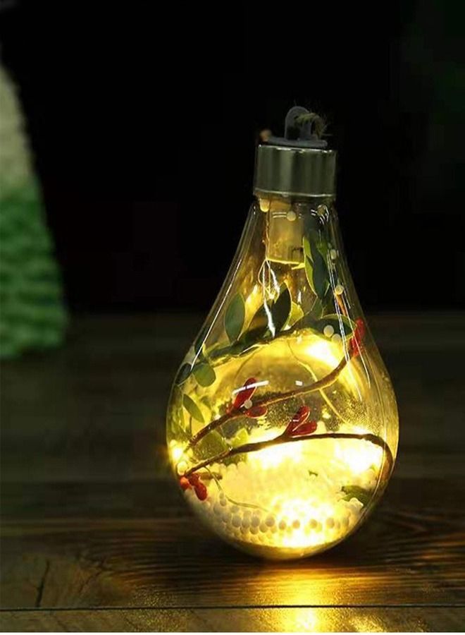 fashionhome Creative Christmas Decoration Ball Transparent Bulb - Image 1
