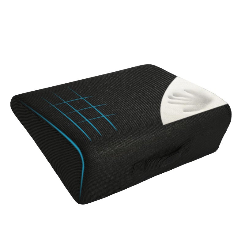 HOMBYS HOMBYS High Density Foam Car Seat Cushions for Short PeopleCar Booster Seat for Short DriversUltra Thick Adult Booster Seat for Car DrivingWedge Seat Cushion 6 ThicknessBlack Mesh Cover