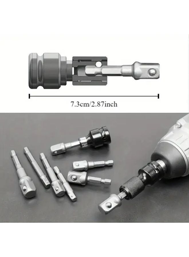 8 Pcs 1 4 Inch Hex Drive Extension Adapters For Impact Drills Metal Construction - Image 4