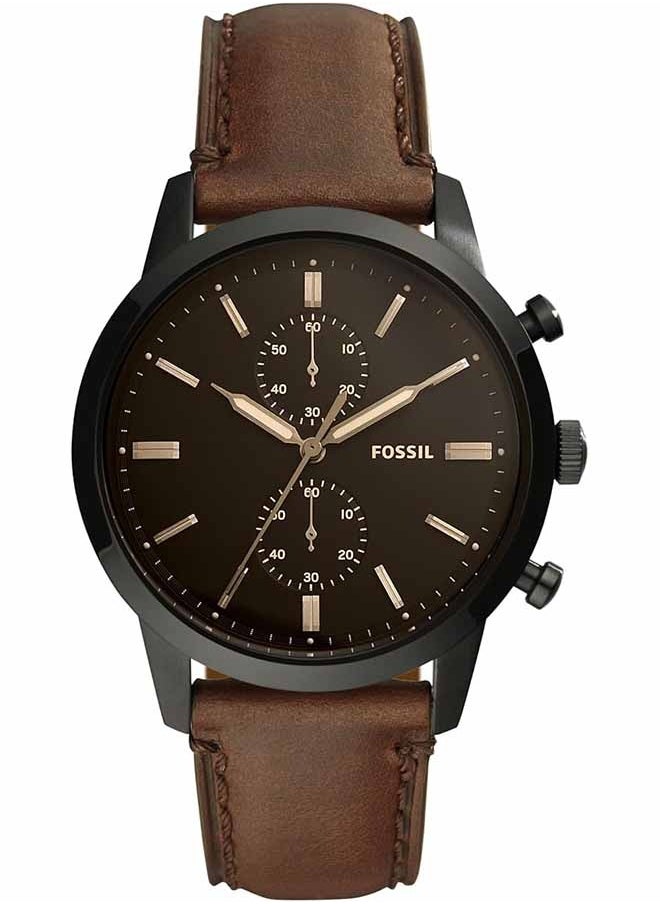 FOSSIL Fossil Machine Chronograph leather black FS5437  - Image 1