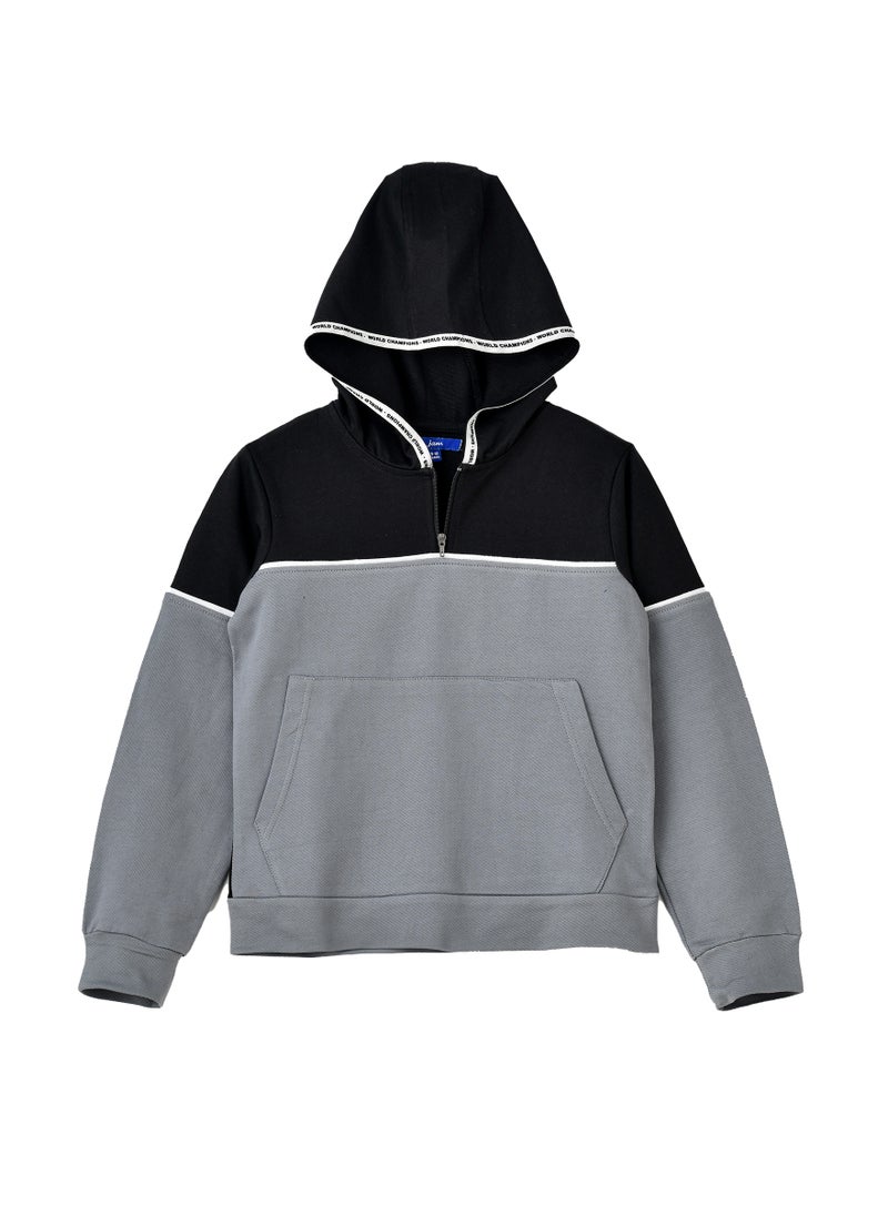 JAM Boys Colorblock Half-Zip Hooded Sweatshirt  - Image 1