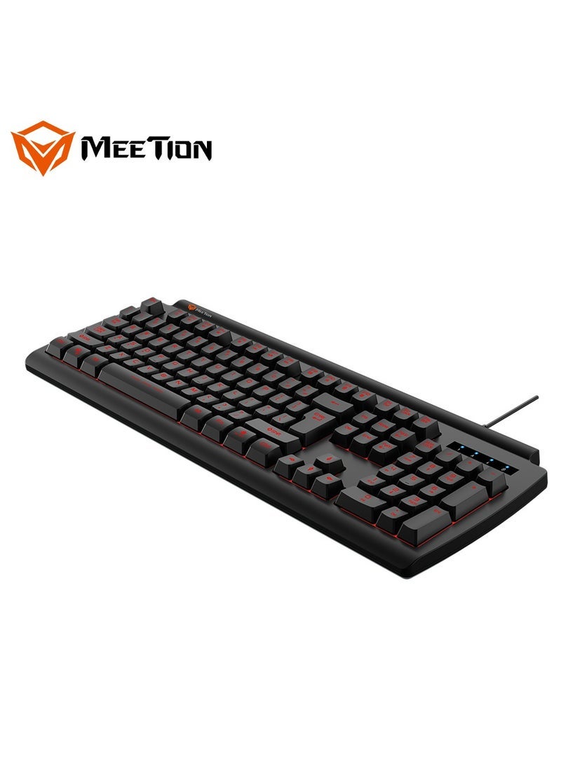 ميشين Meetion K9000 Waterproof RGB Backlit Gaming Keyboard With 19 Anti-Ghosting Keys – Durable LED Keyboard With Spill-Resistant Design, Ergonomic Layout, USB Wired Connection, Multimedia Shortcuts – Compatible With PC, Laptop, Windows, Gaming Setups - Image 3
