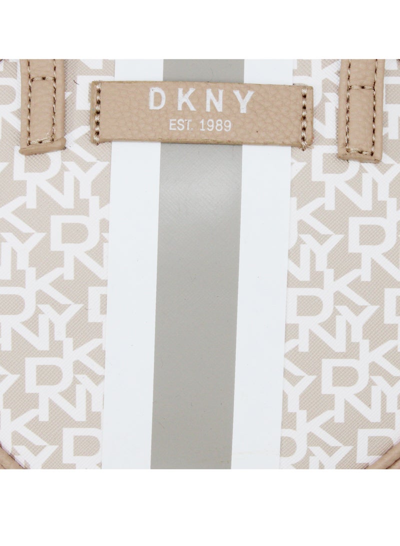 دكني حقيبة مستحضرات تجميل  الأصلية مخططة دائريًا للسفر والمكياج صغيرة وخفيفة الوزن للتخزين وحقيبة أدوات الزينة للسفر - Image 2