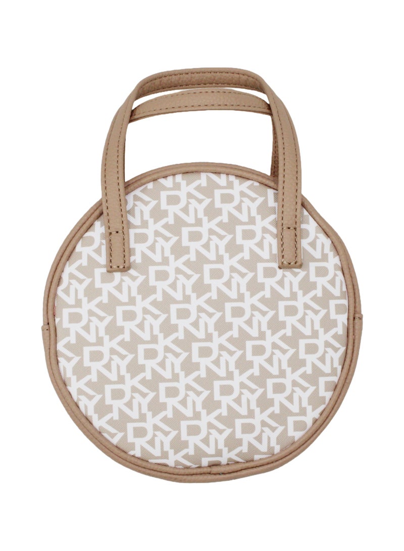 دكني حقيبة مستحضرات تجميل  الأصلية مخططة دائريًا للسفر والمكياج صغيرة وخفيفة الوزن للتخزين وحقيبة أدوات الزينة للسفر - Image 3