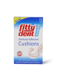 Fittydent Vitident fixation strips for lower jaw prosthetics, 15 packs 