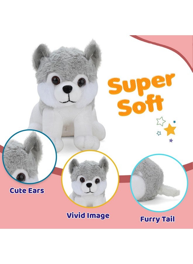 Webby Plush Husky Soft Toys for Kids Small, 20 CM (Gray) - Image 5