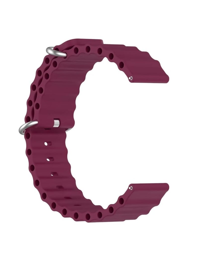 22mm Ocean Band for Samsung Galaxy Watch 3 45mm/Watch 46mm/Gear S3/Huawei watch GT4 GT3 46MM/Huawei Watch 3/4/GT2E/GT2 Pro/GT GT2 46MM/Amaz fit GTR 4/3/3Pro/2/2e, Adjustable Silicone Sport Loop Strap