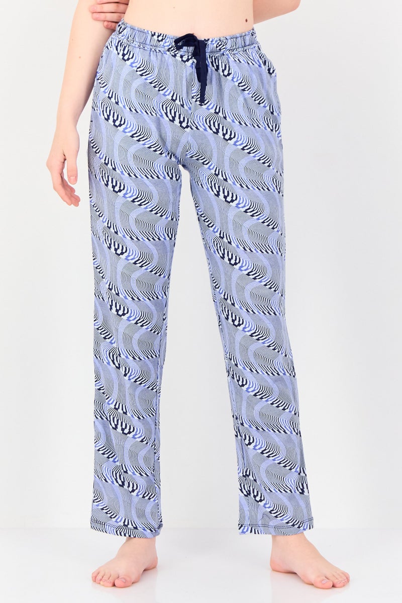 zivame Women Abstract Print Drawstring Sleepwear, Multicolor - Image 1